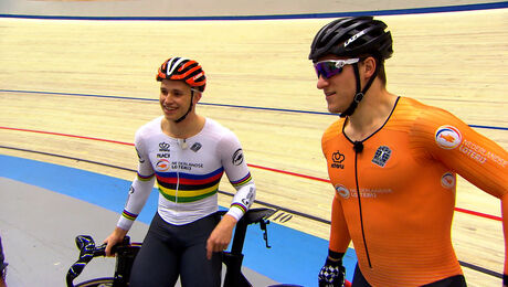 Baanwielrennen met Jeffrey Hoogland en Harrie Lavreysen
