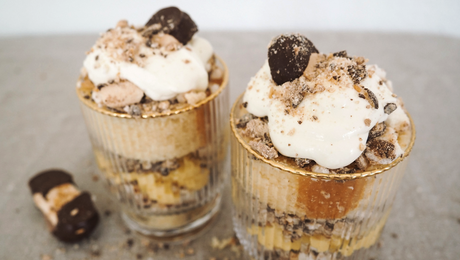 Bokkenpootjes trifle in een glaasje