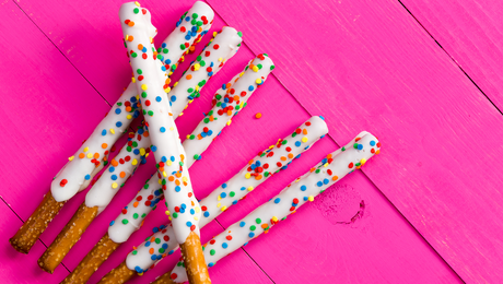 Chocolade pretzelstokjes 