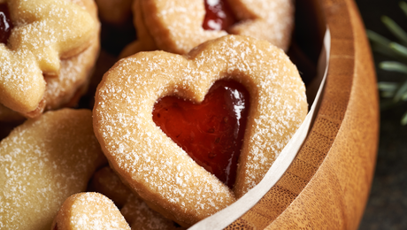 Hartjes jam puzzelkoekjes