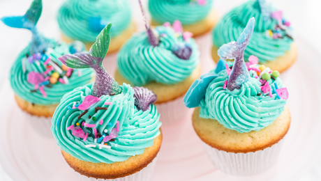 Zeemeermin staart cupcakes 